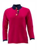 Cashmere and Merino High Collar Jumper - Cerise
