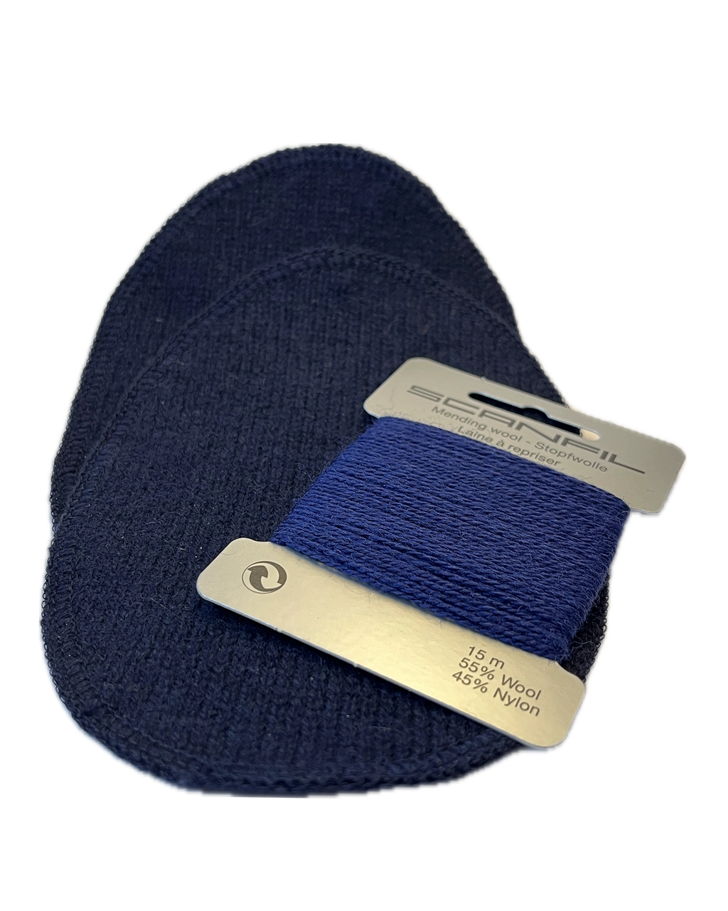 Knitted wool repair elbow patch for sweaters