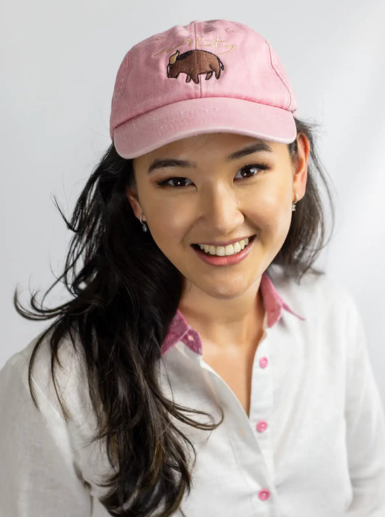 baseball cap in dust pink cotton from Misty Cashmere