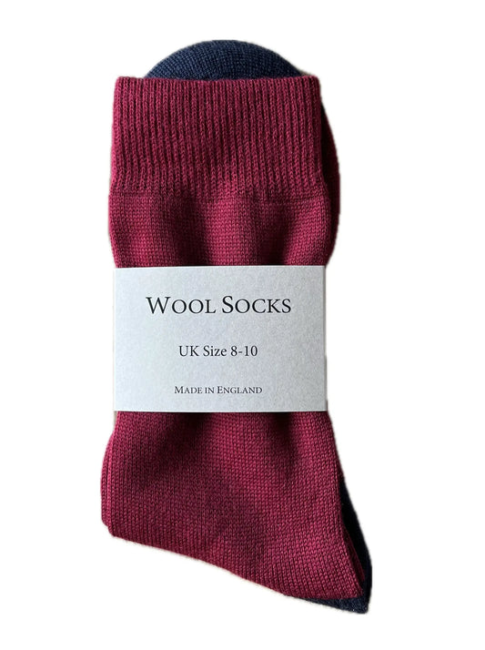 Everyday Wool Socks | Burgundy