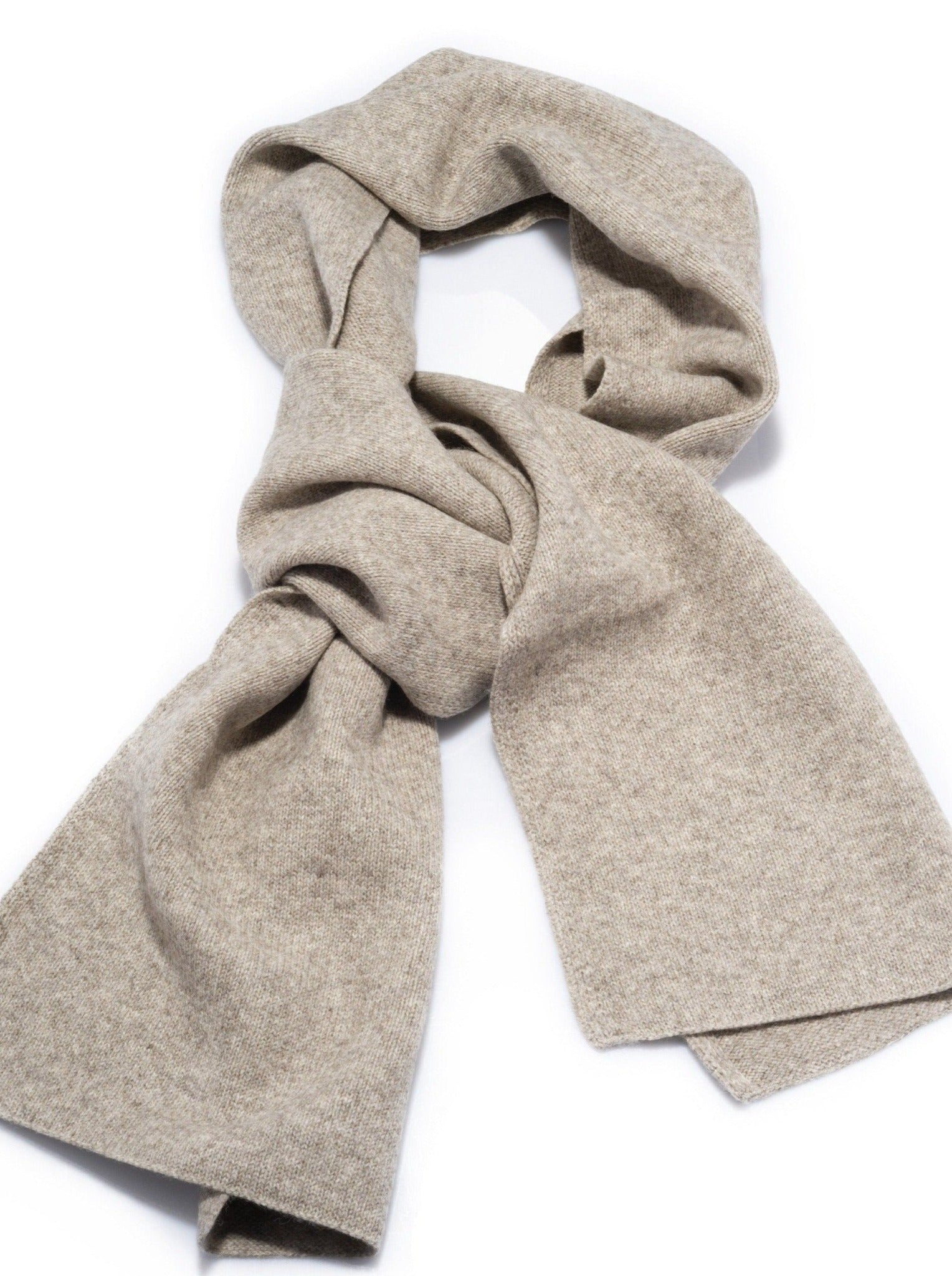 Knitted Scarf - Natural Yak Yarn